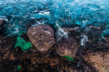 Obraz premium Stylized Long Exposure Drone Shot of Queenscliff