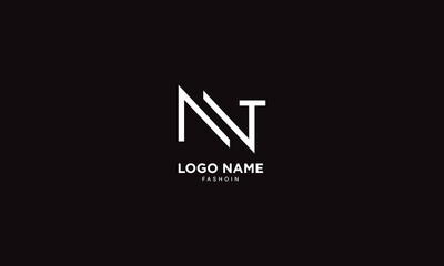 NT logo letter, MT monogram logo, initials letter logo