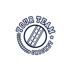 cricket logo. Sport badge, emblem team tournament template, vector. for design, advertisement, print web isolated on white background