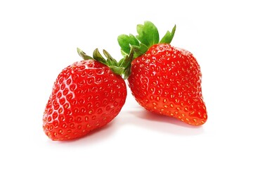 美味しそうなイチゴのイメージ 高画質 スタジオ撮影 シンプル 白背景