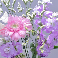 花束｜ガーベラ・スイトピー