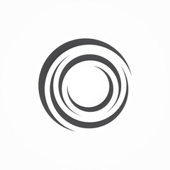 Sphere circle elements swirl logo. Abstract waves spiral round shape symbol  Twist global wind sign icon vector design template