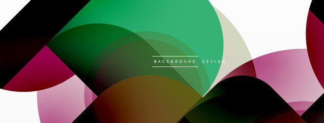 Obraz premium Round triangle shapes lines and circles. Geometric vector illustration for wallpaper banner background or landing page