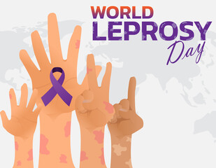 Obraz premium Vector illustration on the theme of World Leprosy Day in January