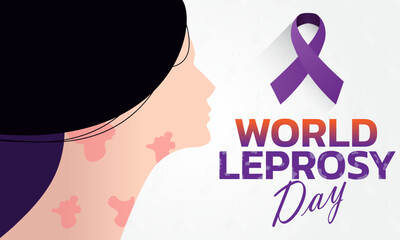 Vector illustration on the theme of World Leprosy Day in January