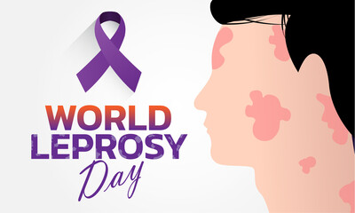 Vector illustration on the theme of World Leprosy Day in January