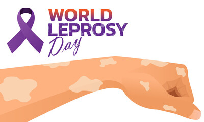 Vector illustration on the theme of World Leprosy Day in January