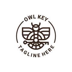 Illustration vector graphic of Owl Key, good for logo design