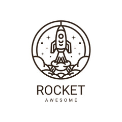 Illustration vector graphic of Rocket, good for logo design