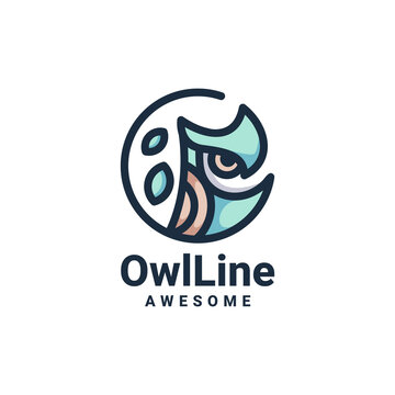 Illustration vector graphic of Owl Line, good for logo design