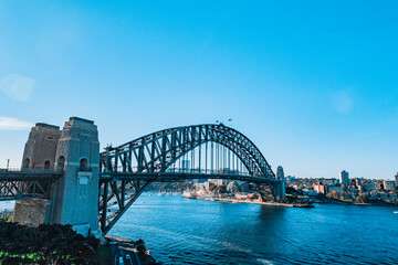 Drone Shot of Sydney Harbour Bridge
