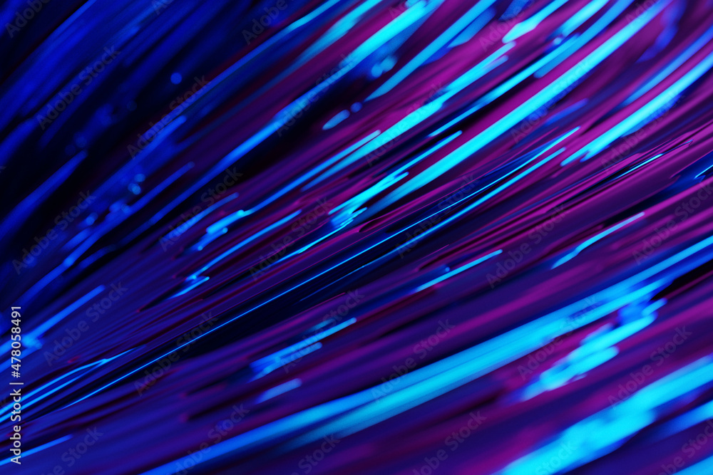 Poster 3d illustration of a abstract blue background with scintillating circles and gloss. illustration bea