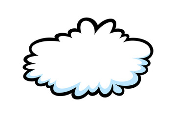 Comic thinking speech bubbles. Think shapes like in comicbooks. Vector illustration isolated in white background