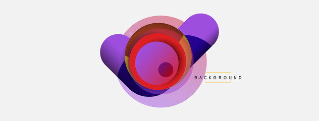 Obraz premium Creative geometric wallpaper. Minimal abstract background. Circles composition vector illustration for wallpaper banner background or landing page