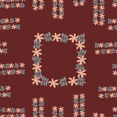 beautiful seamless pattern of flower leaves