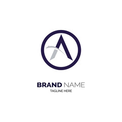 letter A logo design template for business brand and company