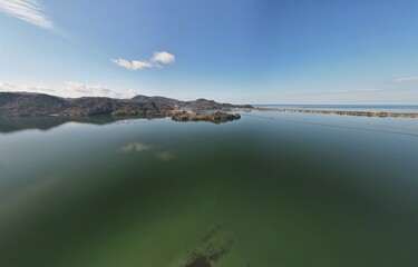 山陰海岸国立公園　京丹後市久美浜湾　小天橋と大明神岬