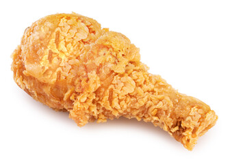 Fried chicken isolated on white background, Fried chicken on white With clipping path.