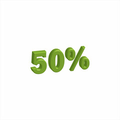illustration of 3D Number for Discount from a font set with the background.