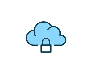 Cloud premium line icon. Simple high quality pictogram. Modern outline style icons. Stroke vector illustration on a white background. 