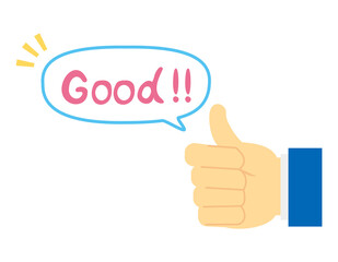 シンプルな手のアイコン　ハンドサイン　グッドサイン