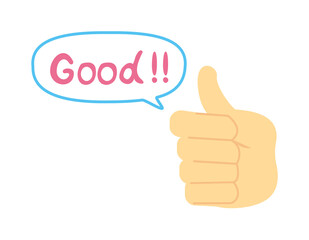 シンプルな手のアイコン　ハンドサイン　グッドサイン