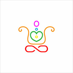 modern meditation chakra logo Art & Illustration