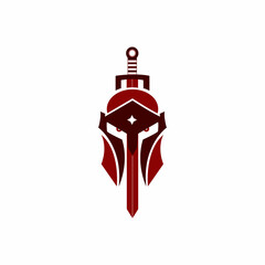 simple and elegant ninja sword logo Art & Illustration