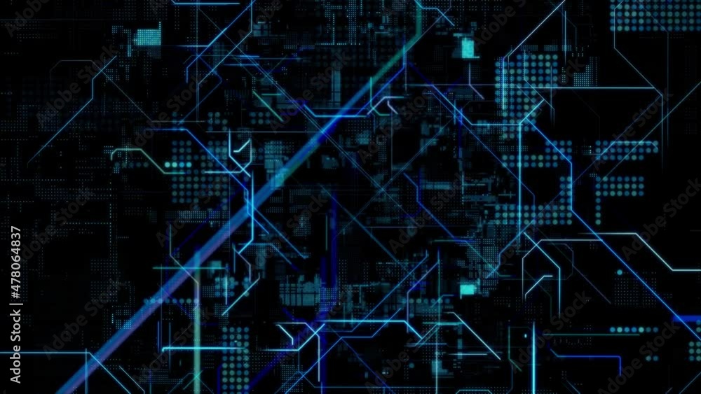 Poster rays of light passing through cyberspace. communication network concept.