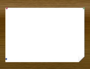 メモ用紙　コピー用紙　木目　板　背景　壁紙　横向き