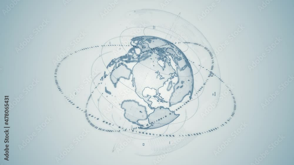 Poster global communication network concept. digital transformation.