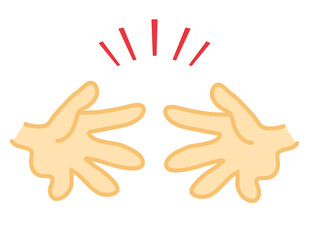 じゃんけん　ハンドサイン  ベクターイラスト