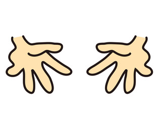 Obraz premium じゃんけん ハンドサイン ベクターイラスト