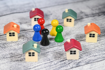 maison logement immobilier proprietaire locataire loyer habitant parent famille couleur
