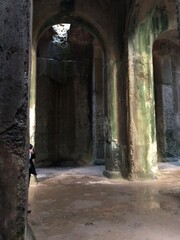 The Piscina Mirabilis ancient Roman cistern on the Bacoli hill in Naples