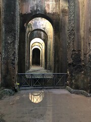 The Piscina Mirabilis ancient Roman cistern on the Bacoli hill in Naples