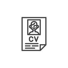 Curriculum vitae line icon