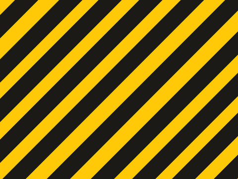 Blank warning label background with black and yellow stripes