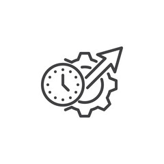 Work productivity line icon