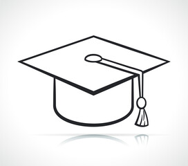 graduation hat black and white