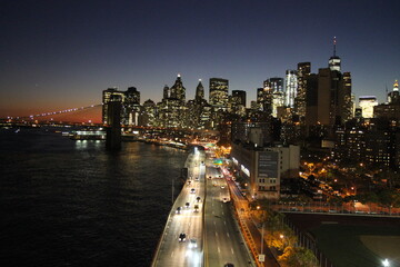 New York at night in 2017, Brooklin Bridge