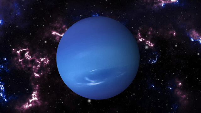 Neptune rotating on outer space 4K Planet of Neptune. Neptune loop