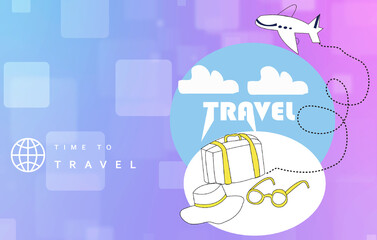 Naklejka premium 2d illustration safe travel after covid 
