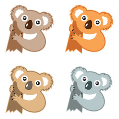 Koala bear vector illustration. Koala bear sticker, icon, badge, logo. 