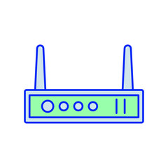 Broadband device Vector icon which is suitable for commercial work and easily modify or edit it

