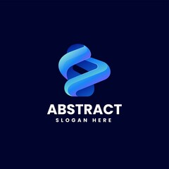 Vector Logo Illustration Abstract Gradient Colorful Style.