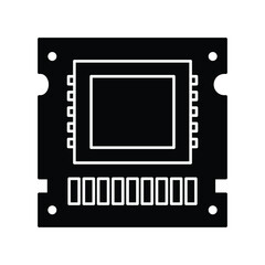 processor chip Vector icon which is suitable for commercial work and easily modify or edit it

