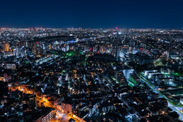東京都 恵比寿ガーデンプレイスタワーからの夜景 南側