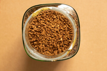 granular coffee in a can on an isolated background