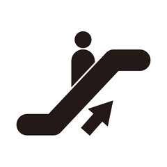 Escalator icon vector illustration sign